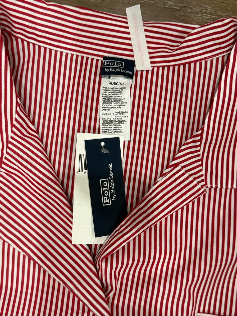 Ralph Lauren Red & White Striped Pajama Set - Picture 5 of 13